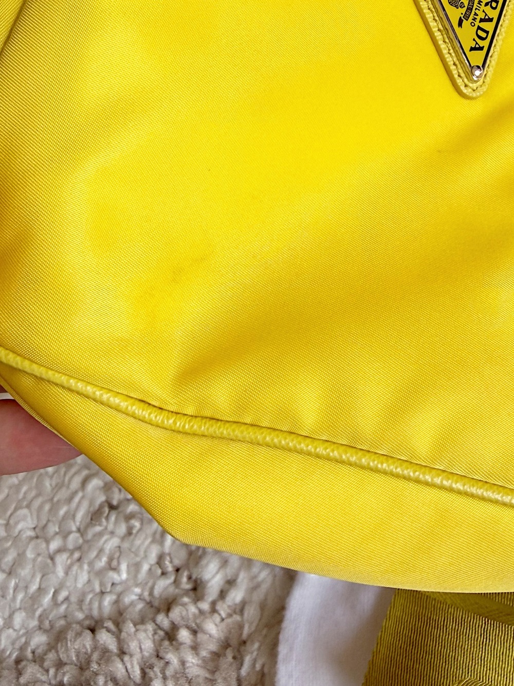 PRADA Re-Edition 2005 yellow Re-Nylon tessuto multi pochette crossbody bag - Picture 9 of 16